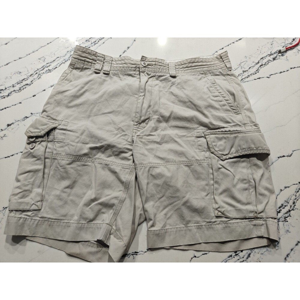 Polo Ralph Lauren Cargo Shorts Men’s Size 38 Off White Y2K Baggy